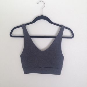 Gypsy Warrior Gray Strappy Crop Top Tank